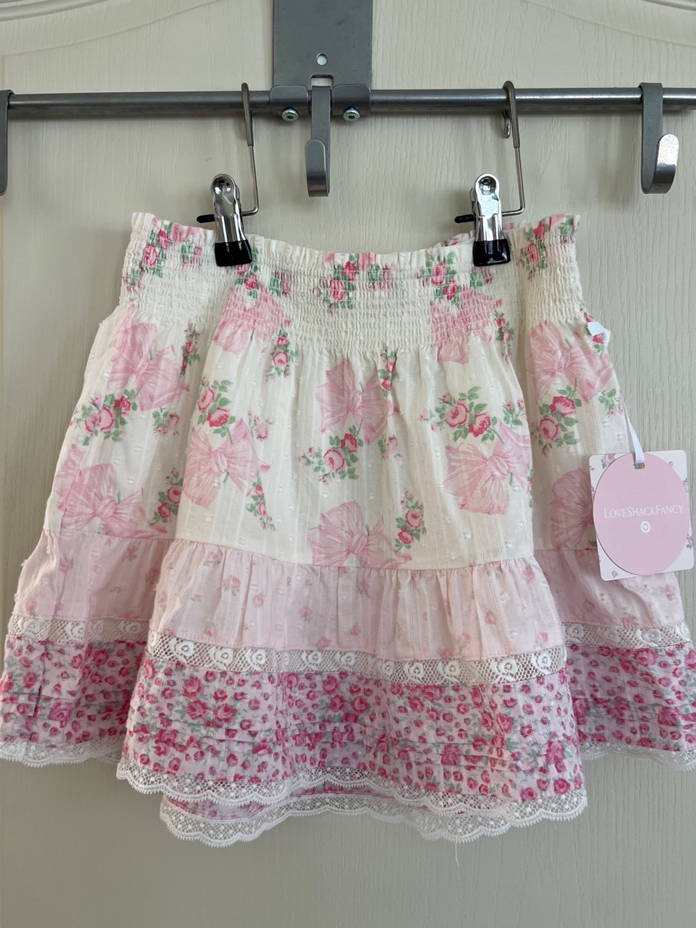 Girls' Clara Blooming Bows Tiered Skirt - LoveShackFancy x Target
Rose Pink 10